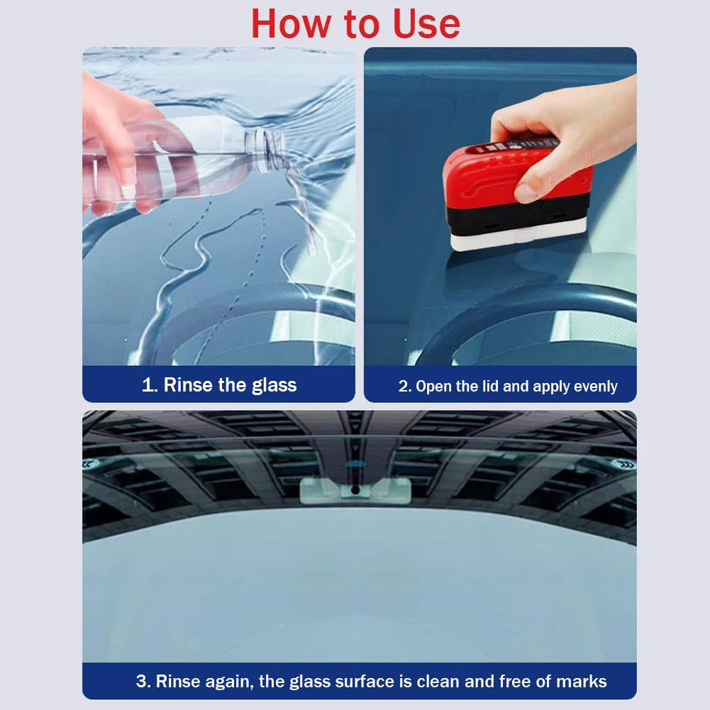 Car Glass Oil Film Remover Aut - Car Cleaning Brush review and price